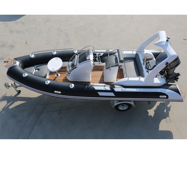 RIB 580 Haohai Sailing Rubber Small Bateau Center Console Aluminio New Pvc Racing Barcavetroresin Plastic Rafting Boat