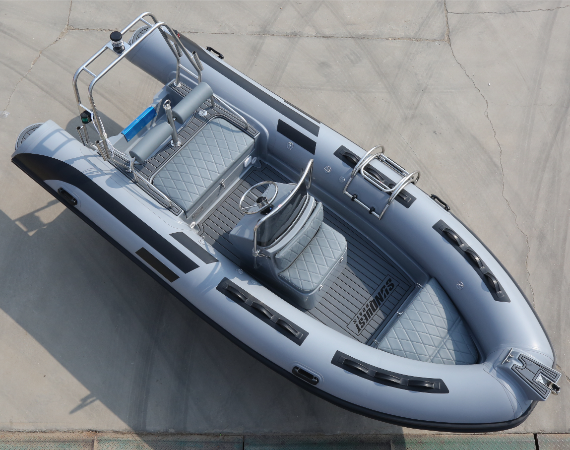 Qingdao Haohai Raft Jet Sailing Rubber Small Bateau Center Console Racing Rib Boat With Motor