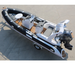 CE certificate 5.8m 10 people pvc/hypalon rigid hull fiberglass fishing boats for sale