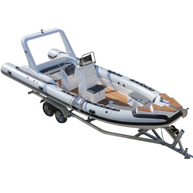 Qingdao Haohai CE 25ft Rib 760 Hypalon Rigid Inflatable Boat Cabin China Rib Boats for Sale