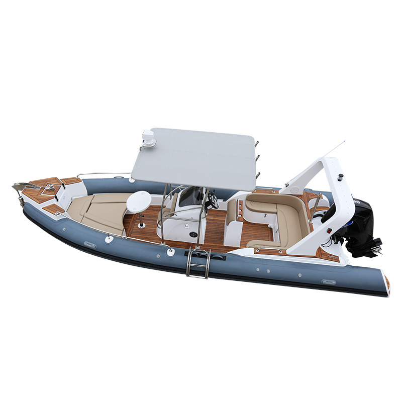 Haohai Cabin Cruiser Rigid Passenger Used new Hovercraft Canoe Barche Rigide Gonflable Ponton Pedal Patrol Boat For Sale