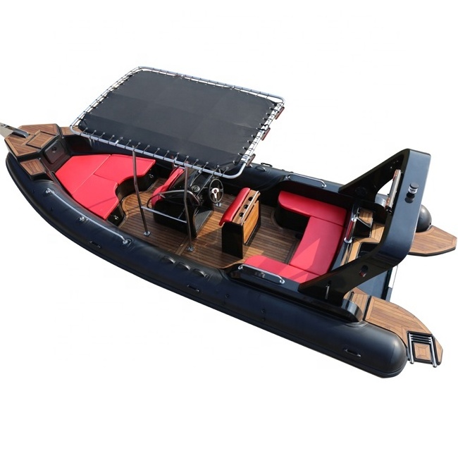 23.3ft Luxury RIB Hypalon Inflatable Fishing Rowing Boat with 200HP Motor for Sale Italy