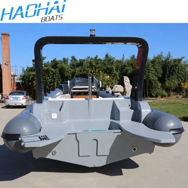 23.3ft Luxury RIB Hypalon Inflatable Fishing Rowing Boat with 200HP Motor for Sale Italy