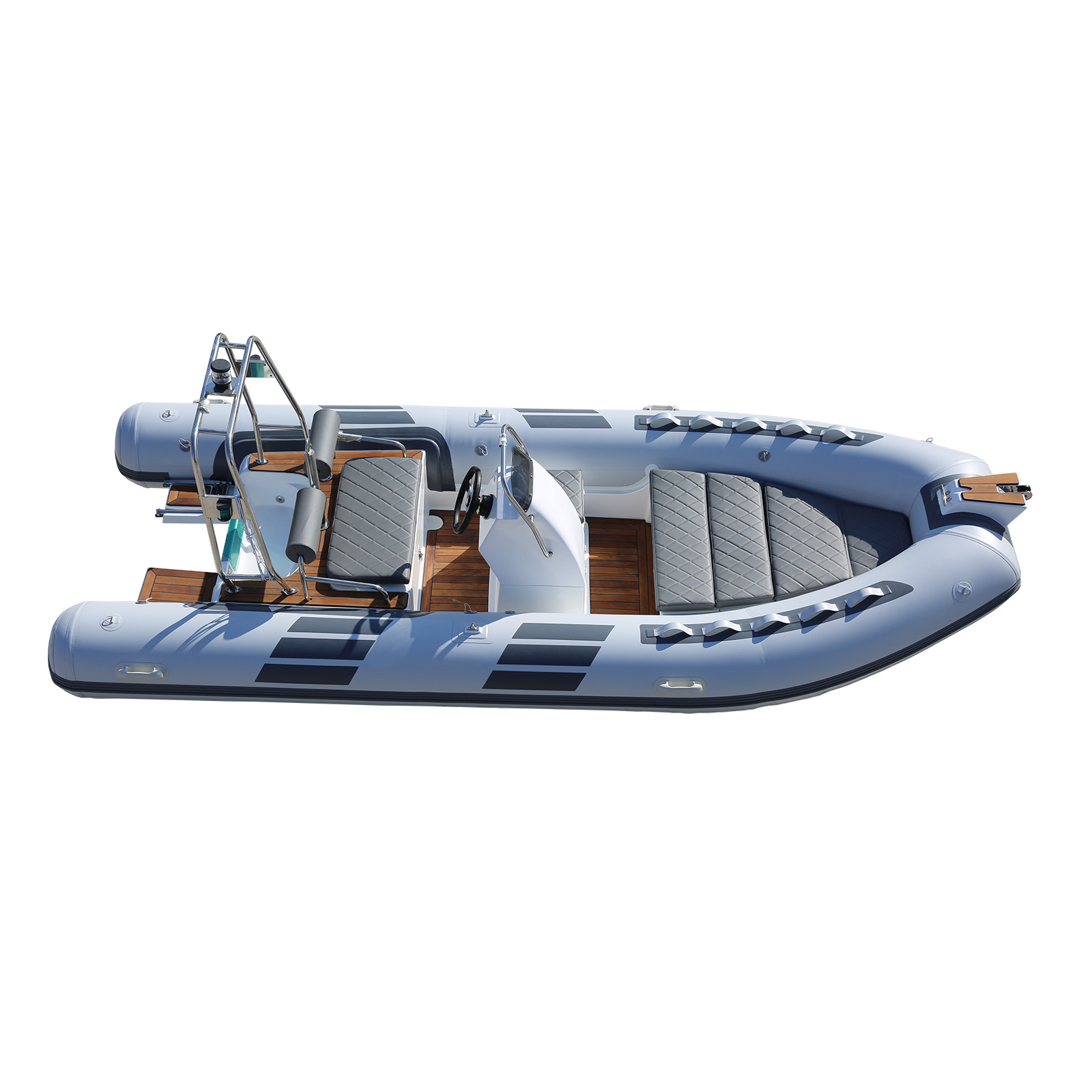 CE Certified Inflatable Sport Fishing Boat PVC Hypalon Fiberglass Catamaran with Outboard Engine Rigid Inflatable Boat (RIB)