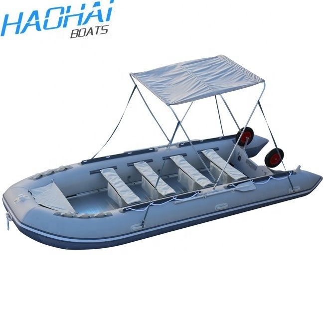 CE 5.5m Aluminum Floor Inflatable Boat Fast Patrol Rescue Boat For Sale