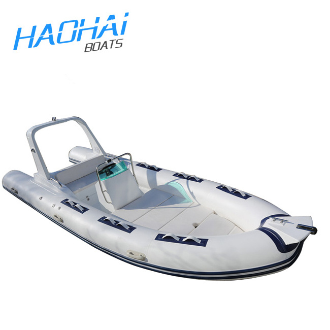 5.2m 17ft inflatable fiberglass boat with sun deck