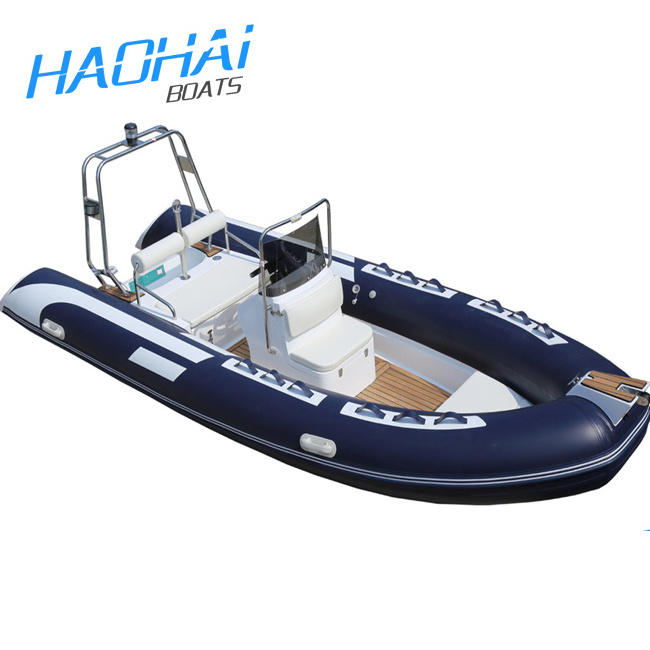 15.7ft Hypalon rib boat PVC semi-rigid glass bottom inflatable boat with CE CERTIFICATE