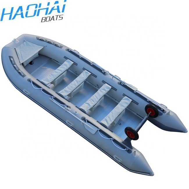 CE 5.5m Aluminum Floor Inflatable Boat Fast Patrol Rescue Boat For Sale