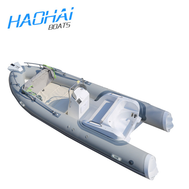 5.2m 17ft inflatable fiberglass boat with sun deck