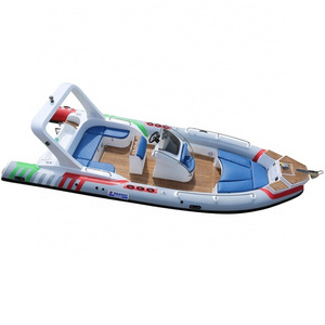 24.5ft 7m CE Inflatable Boat with Motor Sport China RIB Boat Hypalon Fiberglass Hull Rowing Boat