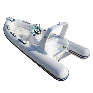 5.2m 17ft inflatable fiberglass boat with sun deck