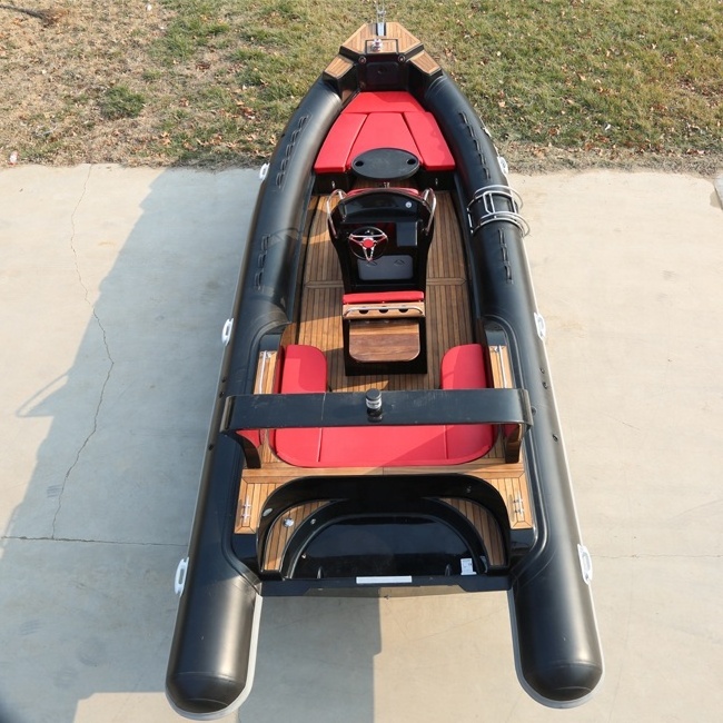 24.5ft 7m CE Inflatable Boat with Motor Sport China RIB Boat Hypalon Fiberglass Hull Rowing Boat