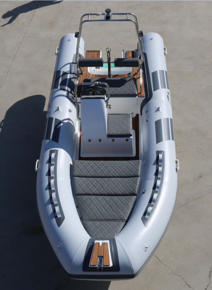 Qingdao Haohai Passenger Fiberglass Hull Floor Hovercraft Canoe rib Boat With Custom Made Logo