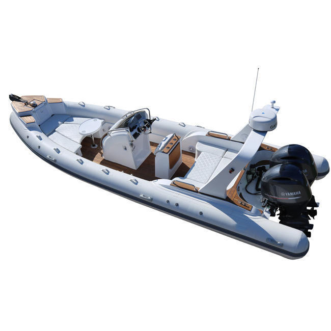 Qingdao Haohai CE 25ft Rib 760 Hypalon Rigid Inflatable Boat Cabin China Rib Boats for Sale