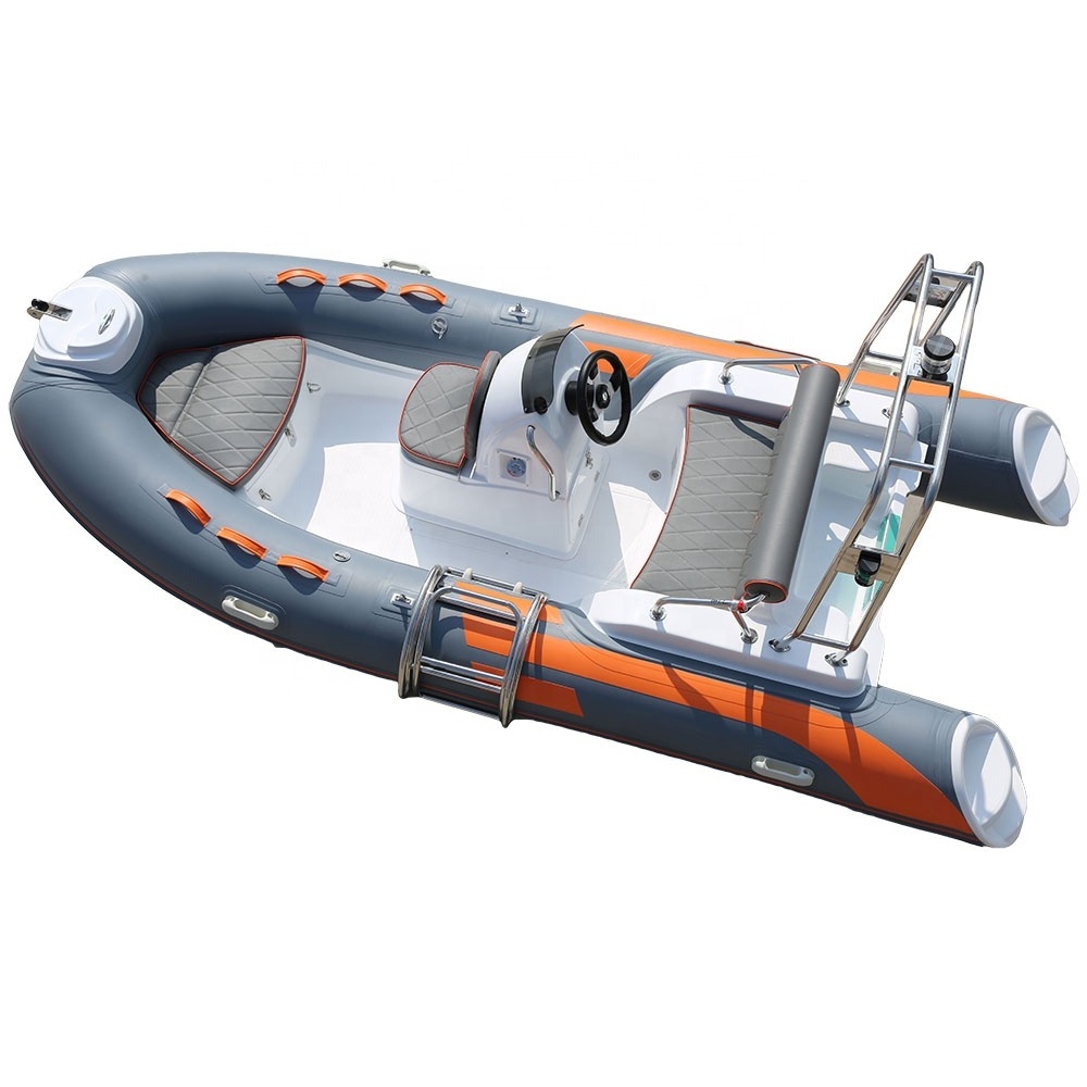 New Model 12FT Rib390CL Boat with CE 3.9m Fiberglass Hull Rigid Inflatable Boat Fishing Boat