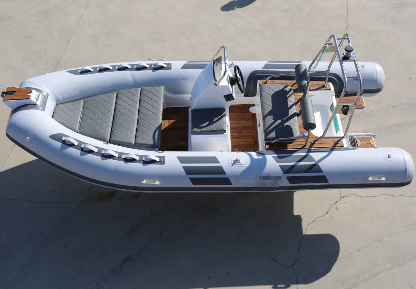 Qingdao Haohai Passenger Fiberglass Hull Floor Hovercraft Canoe rib Boat With Custom Made Logo