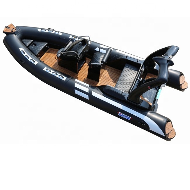 CE certificate 5.8m 10 people pvc/hypalon rigid hull fiberglass fishing boats for sale