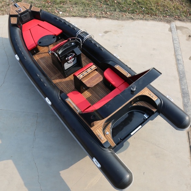 24.5ft 7m CE Inflatable Boat with Motor Sport China RIB Boat Hypalon Fiberglass Hull Rowing Boat