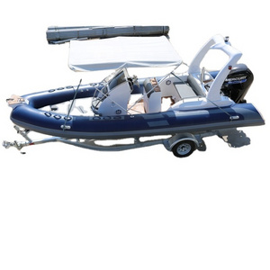 Haohai Hypalon Sport Cabin Cruiser Rigid Passenger Used Fiberglass Hull Floor Hovercraft Canoe Fibreglass Barche Boat For Sale