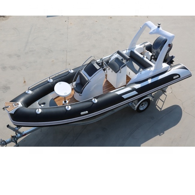 RIB 580 Haohai Sailing Rubber Small Bateau Center Console Aluminio New Pvc Racing Barcavetroresin Plastic Rafting Boat