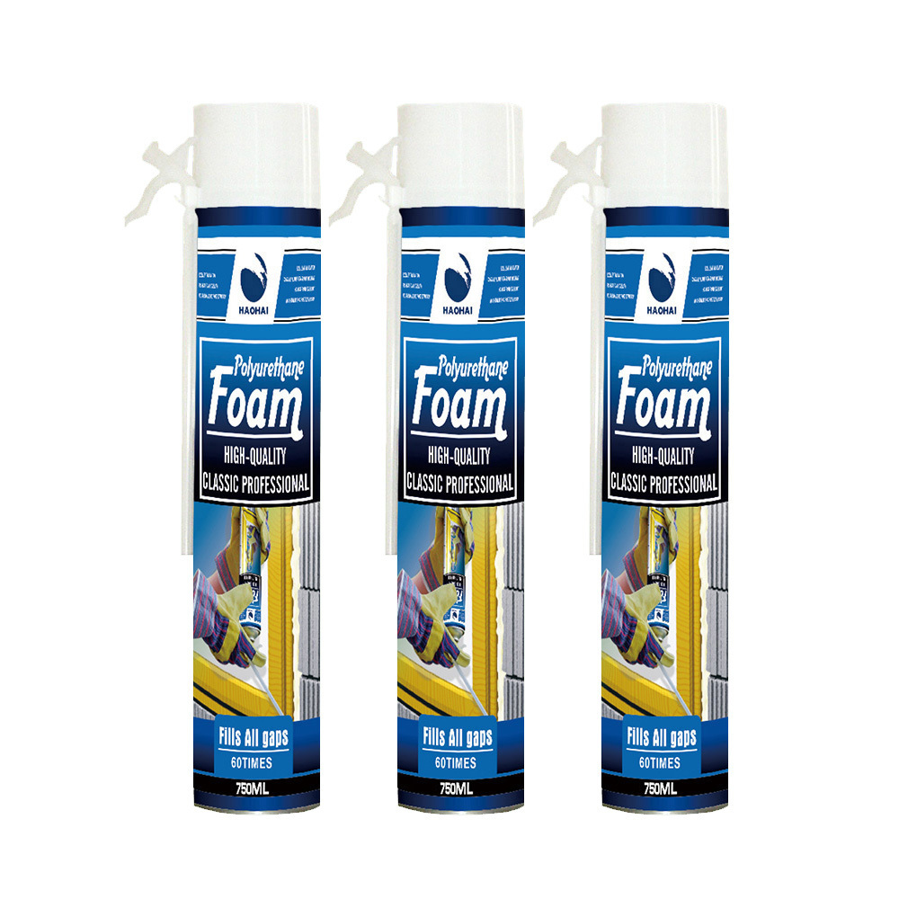 Manufacturer PU Aerosol Construction Spray Adhevie Foam OEM Polyurethane Foam