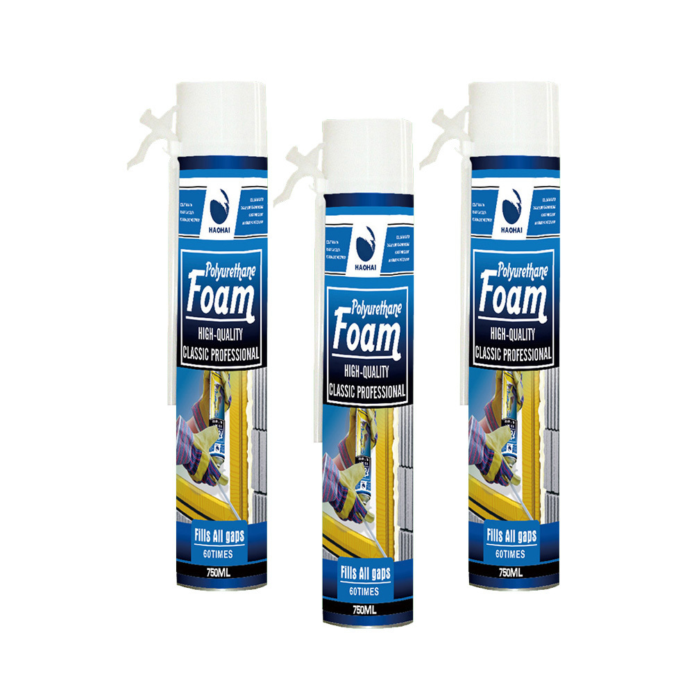 Manufacturer PU Aerosol Construction Spray Adhevie Foam OEM Polyurethane Foam