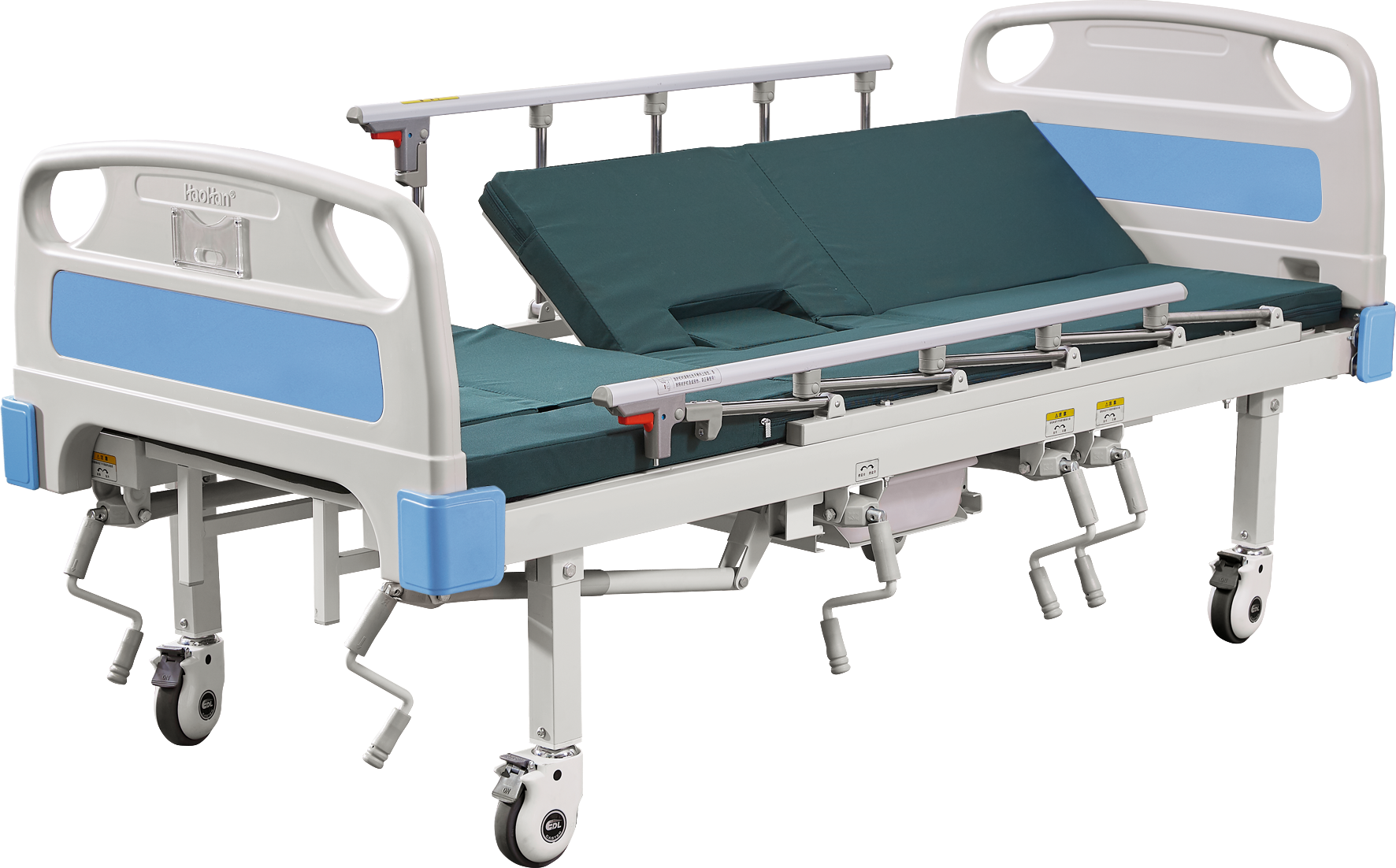 HH/BC-F-5-G-043 manual adjustable elderly home nursing medical hospital wheelchair cum bed with toilet