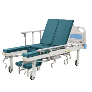 HH/BC-F-5-G-043 manual adjustable elderly home nursing medical hospital wheelchair cum bed with toilet