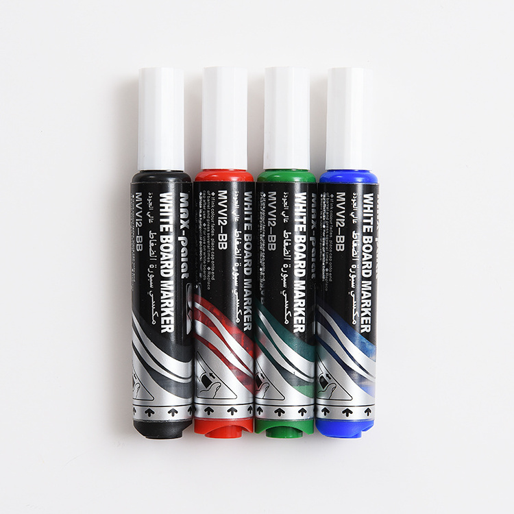 Direct Liquid White Board Marker Refillable Big Capacity Whiteboard Markers 4 Colours Pack For School Teachers