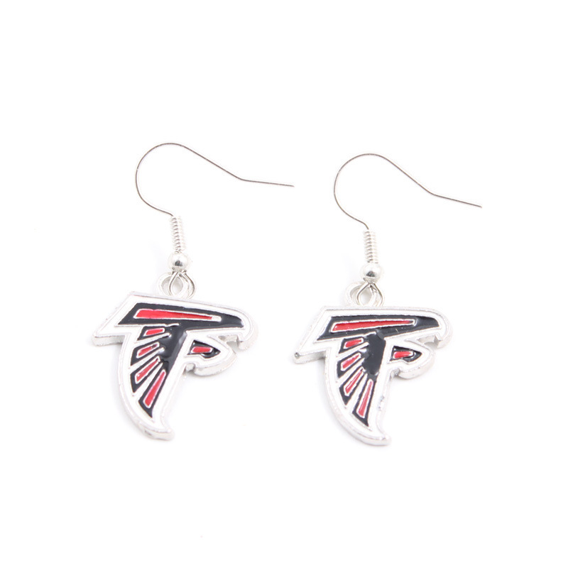 Wholesale Us Football Team Enamel Alloy Metal Charms Nfl Team Chiefs Earrings