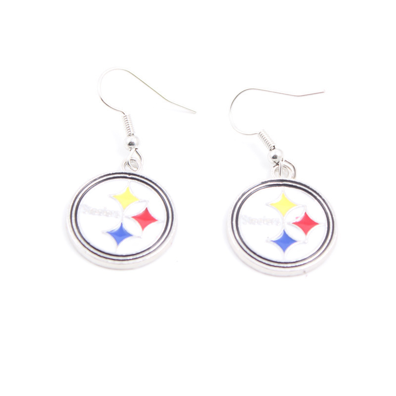 Wholesale Us Football Team Enamel Alloy Metal Charms Nfl Team Chiefs Earrings