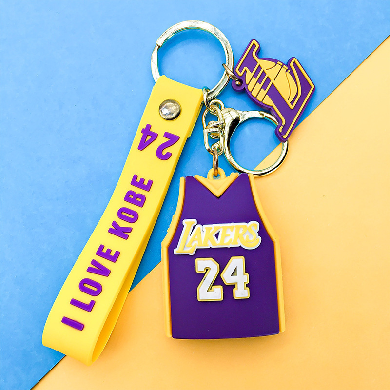 Hot Sales New Fashion  keychains Basketball Bag Ornaments Small Gift Pendant Basketball Jersey Keychain