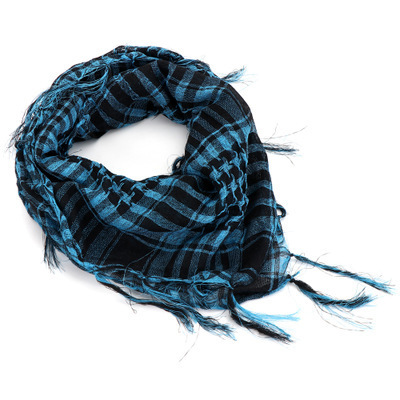 E520 Winter Warm Arab Shemagh Keffiyeh Scarves Shawls Black And White Plaid Square Wrap Towel Grid Scarf For Man Women