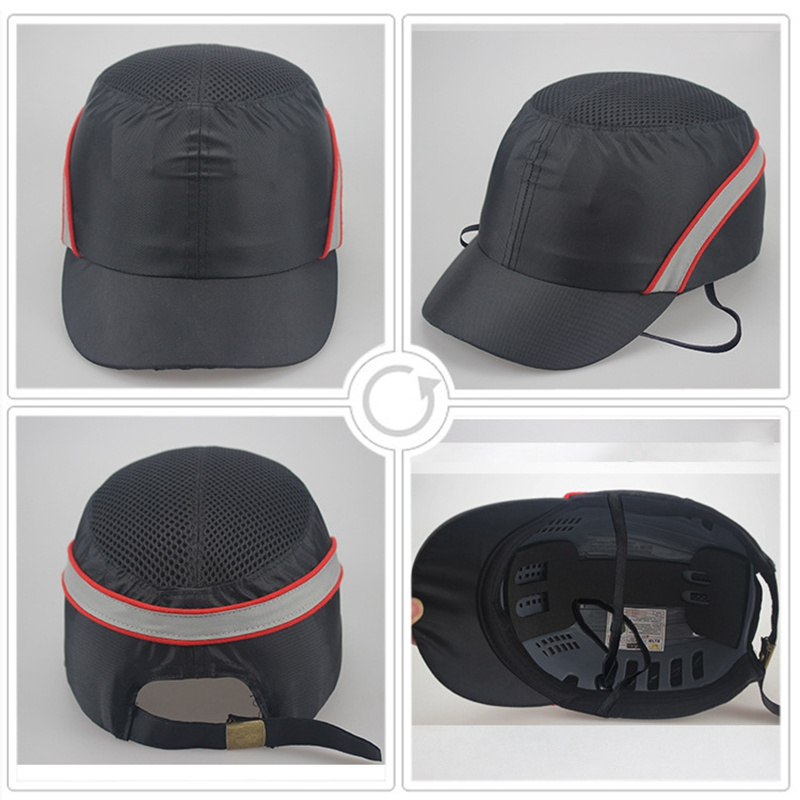 FF1282 Custom Logo Lightweight Head Protection Helmet Hard Hat Women Men Bump Baseball Cap ABS Interior Safety Baseball Bump Cap