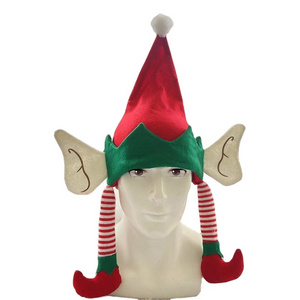 WXL382 Xmas Holiday Party Costume Favors Gifts Santa Festival Party Decor Funny Caps Christmas Elf Hat