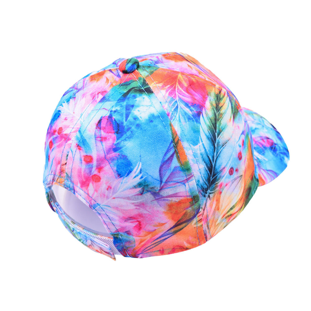 HJH223 Tie-dye Graffiti Women  Outdoor Sports Cap Hat Leopard Sun Visor Hat Washed Hats Canvas Baseball Cap Dad Snapback Caps