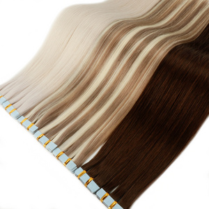 Raw Virgin Material Double Drawn European Hair Tape In Hair Extensions 100 Human Hair