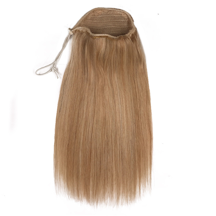 High Quality 100% Human Hair Extensions Drawstring Ponytail Customized Color Ponytail Hair