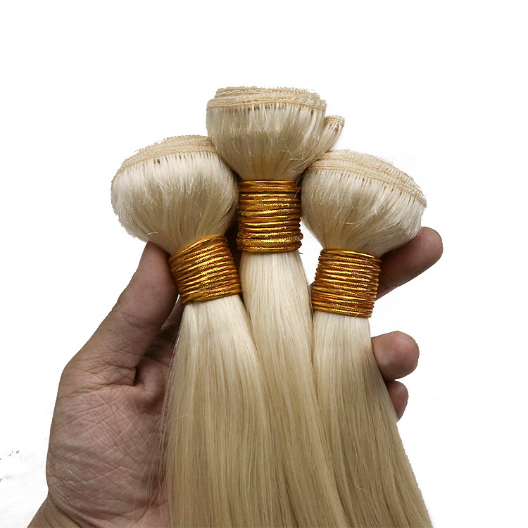 Wholesale Raw Russian Blonde Cuticle Aligned Virgin Hair 613 Hair Bundle