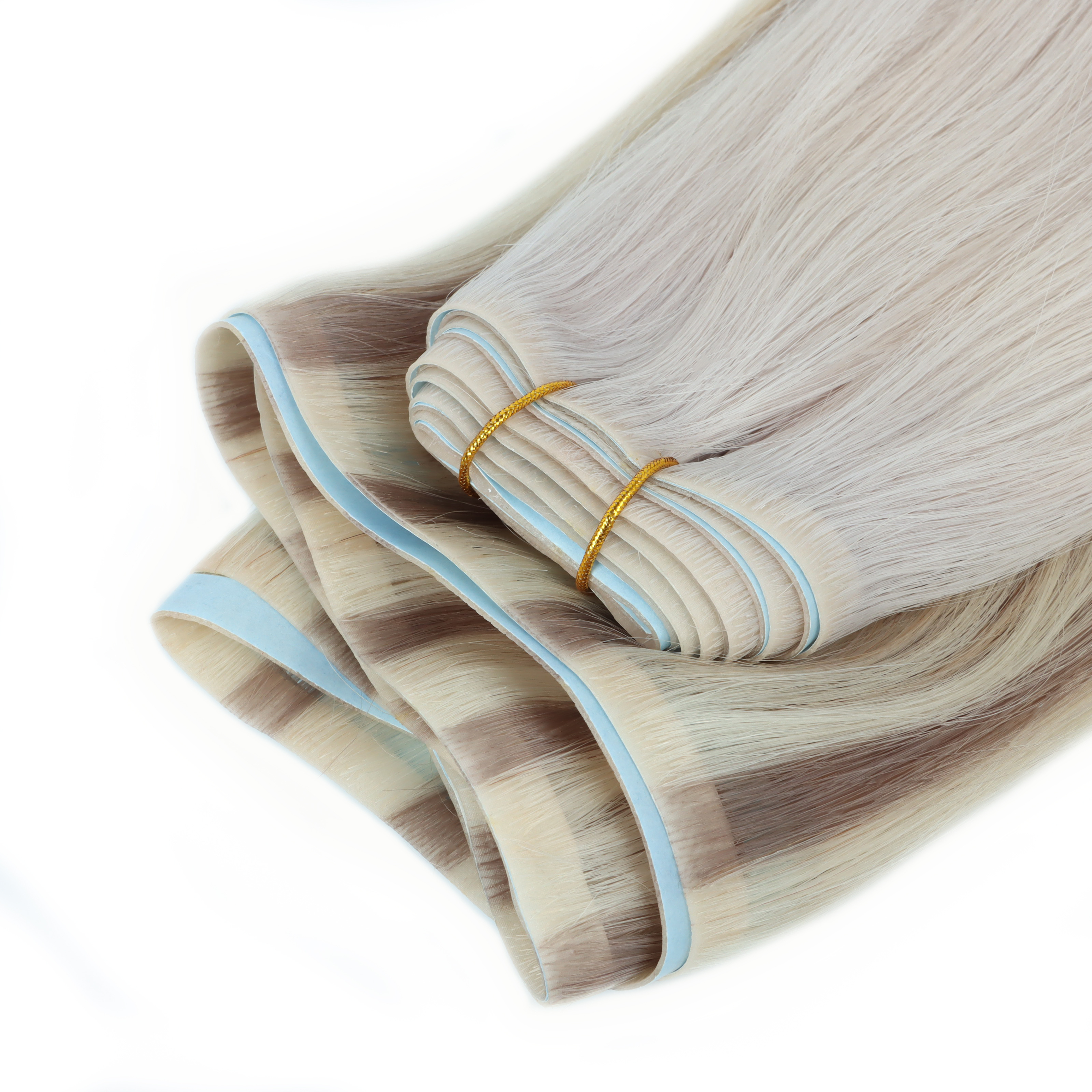 Seamless Double Drawn Balayage Color Invisible Tape In Human Hair Extensions Invisible PU Weft