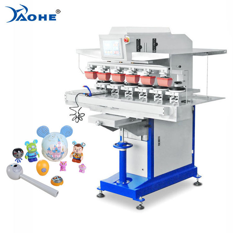 Multi Color Plastic Printing Machine 6 Color Lego Pad Printers Toy Pad Printing Equipment