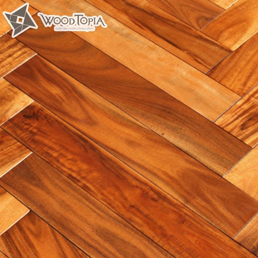 Smooth Acacia Multi-layer Herringbone  Engineered Wood Flooring