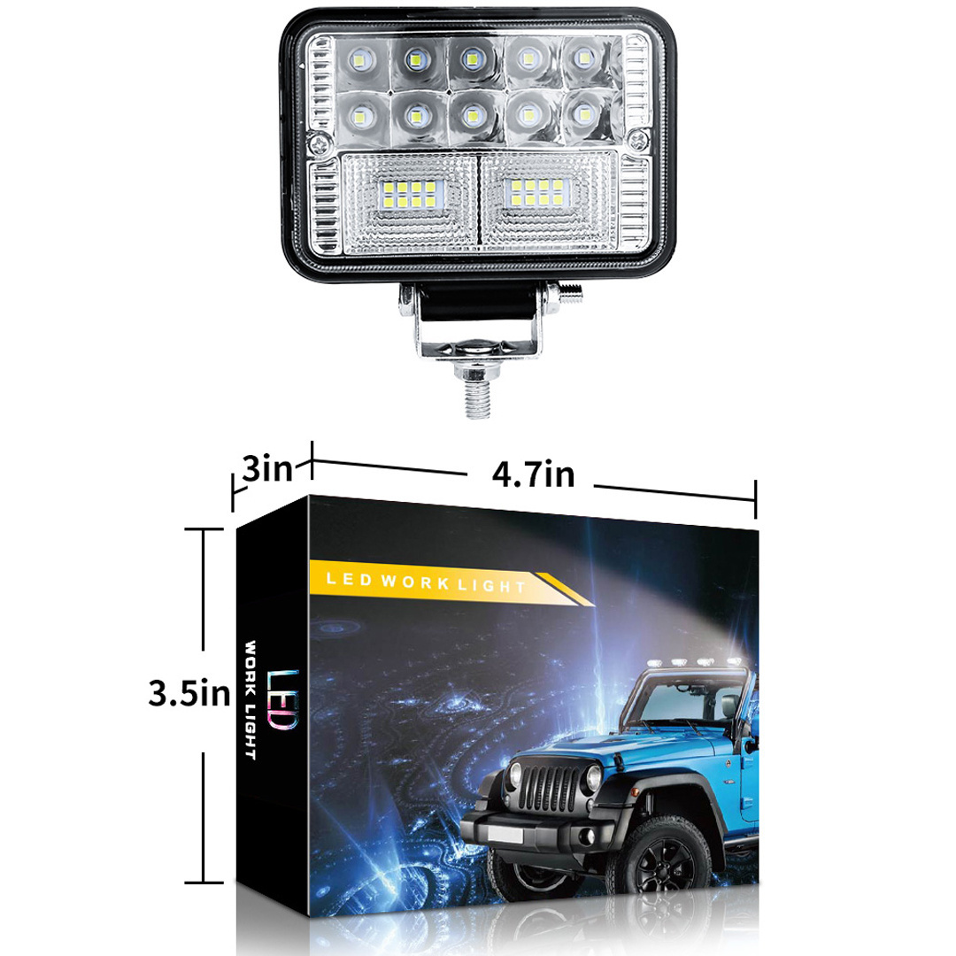 OEM C0047 Car 26 LED Work Light 4'' Large Field Truck Boat Off-road Front Headlights 78W Square car LED light bar / work light