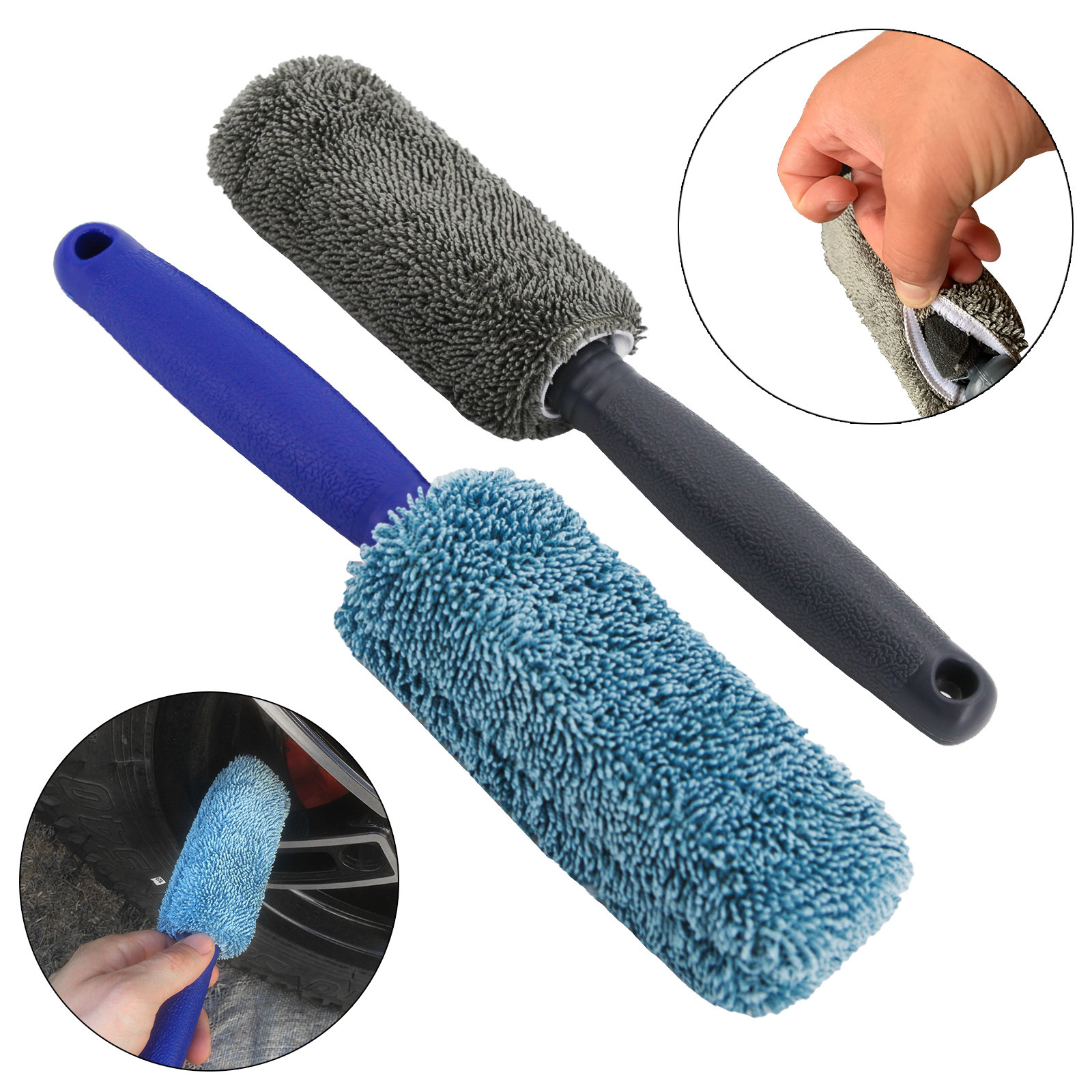 Auto Tire Scrubber Wheel Brush Cleaner Dust Remover Plastic Handle Motorcycle Truck Washing Vehicle Wash Tire Cleaning Tools