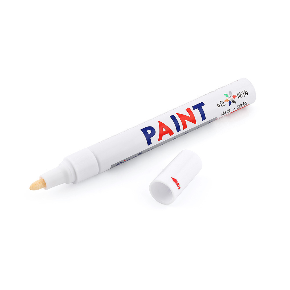 C0397 1 Piece Car Paint Pen Waterproof Car Wheel Tire Oily Painting Marker Pen Auto Rubber Tyre Tread Cd Metal Permanent Paint