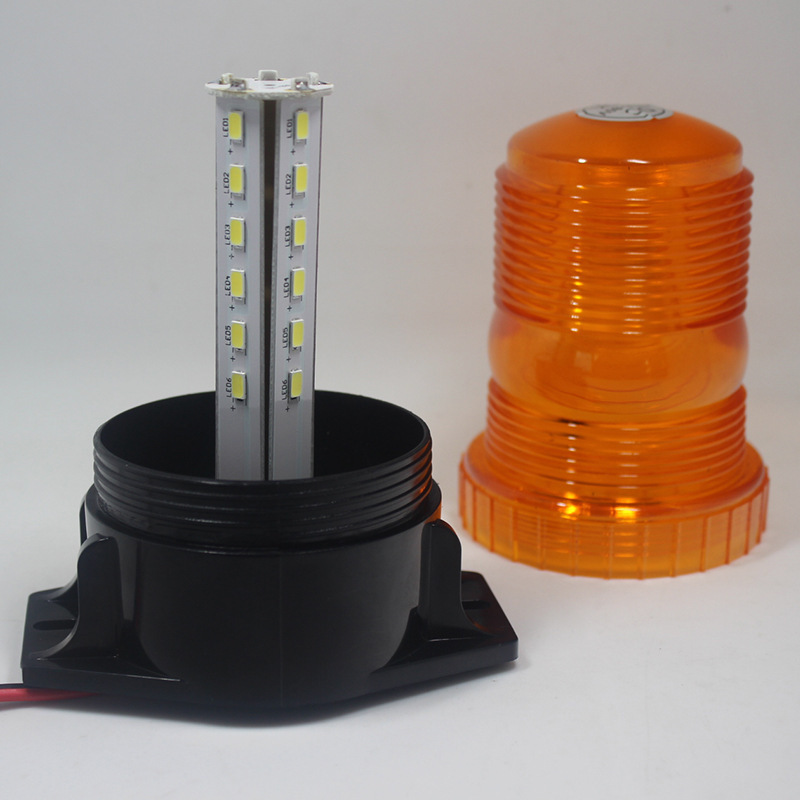 LED Strobe Light 12V/80 Amber Warning Lights Emergency Flashing Beacon Light for Trucks Vehicles