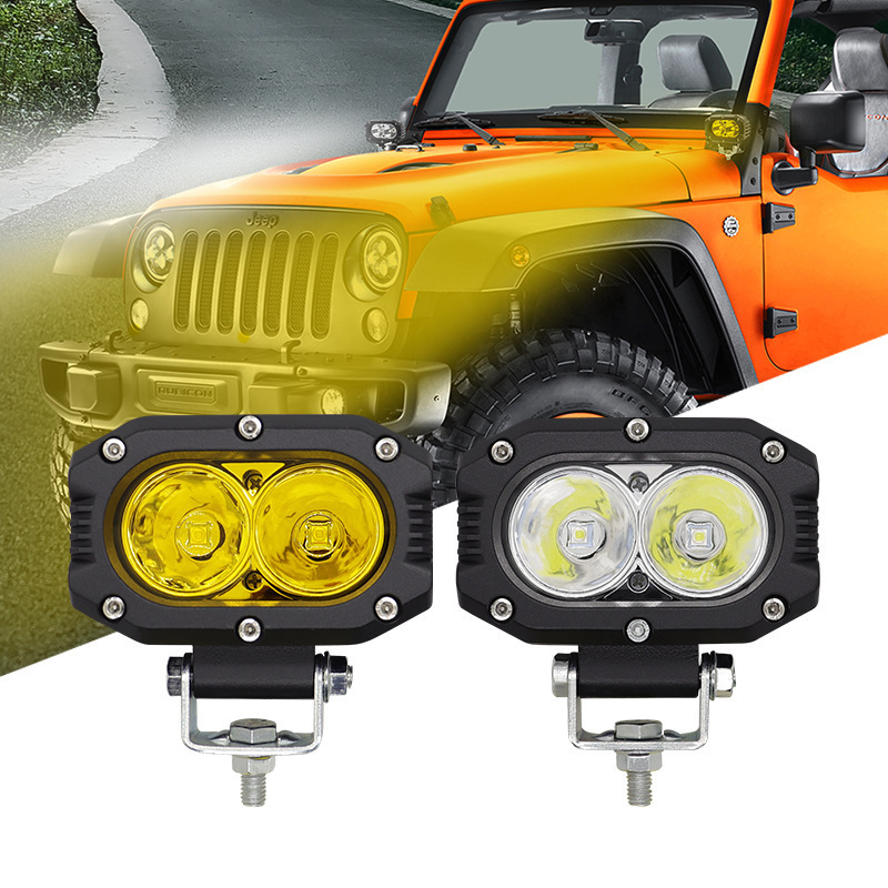 M0126 LED Light Bar 4 inch Yellow Amber /wihte Spot Light Off Road Work Driving Fog Lights Car ATV UTV SUV Truck Boat Vehicles