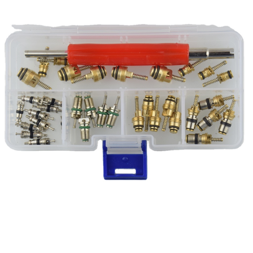 Car Air Conditioning Valve Core Accessories A/C R134a Refrigeration Tire Valve Stem Cores Remover Tool Assortment Kit