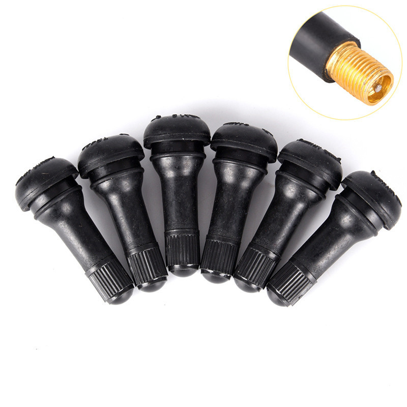 OEM 5pcs car vacuum tire nozzle rubber tubeless TR413 car valve with dust cover