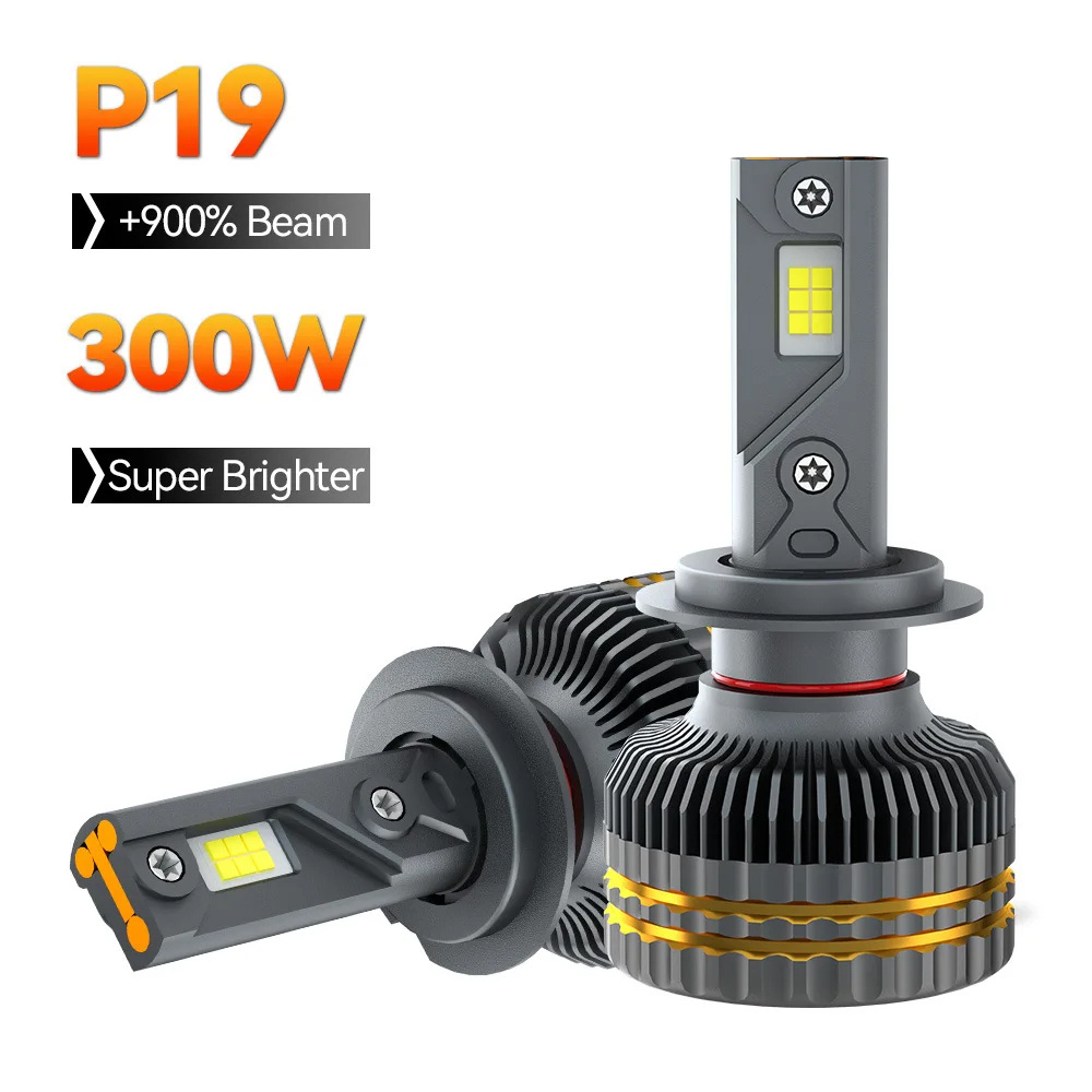 C0911 1pcs 300W high power car LED headlight h7/h4 integrated high and low beam super bright h1/H11/9005/9006/9012